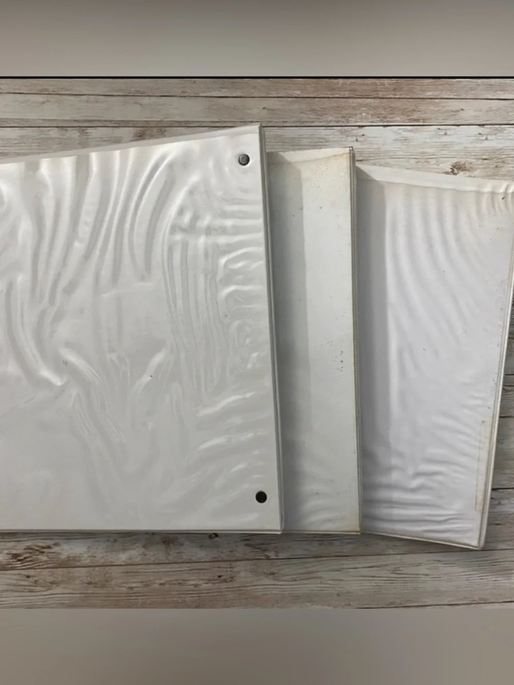 3-Pack 0.5” (1/2-inch) Binders White Off-White